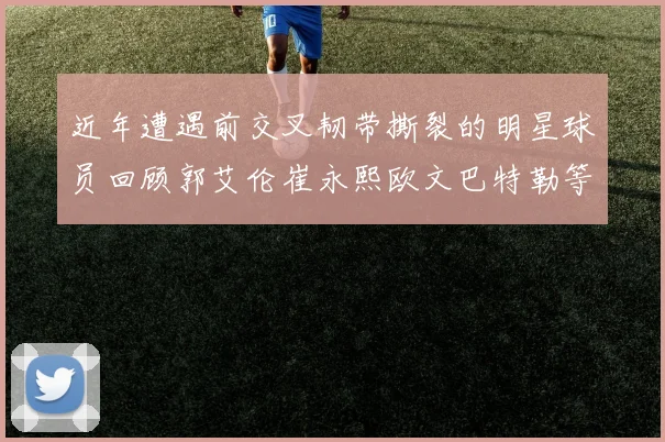 近年遭遇前交叉韧带撕裂的明星球员回顾郭艾伦崔永熙欧文巴特勒等人